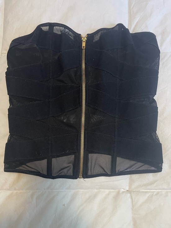 Dreamgirl Other - Mesh Elastic Stretch Strapless corset Zip Goth Sexy M